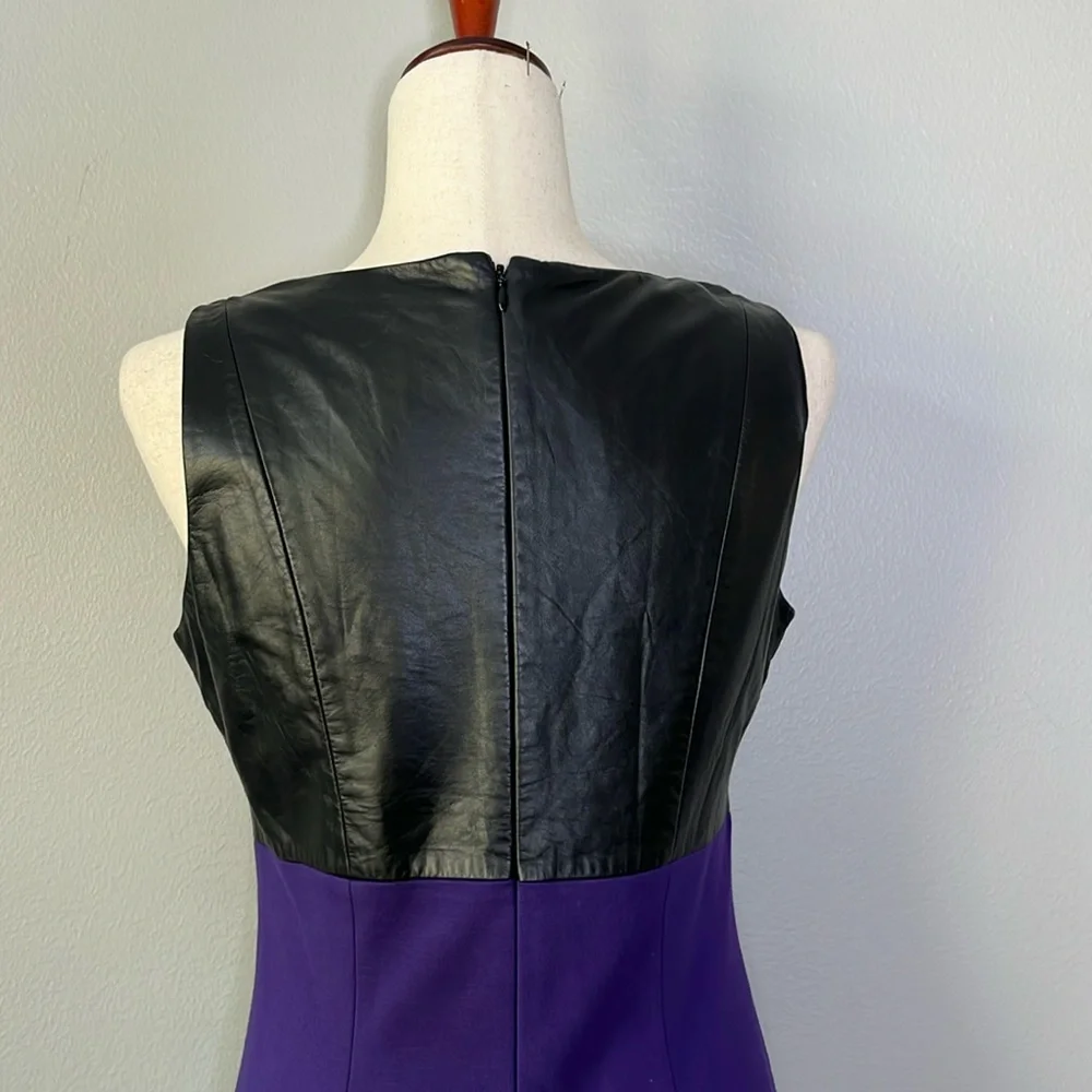 Cynthia Steffe Dress / purple & black leather / 6 - Picture 7 of 9